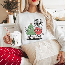 ヴィンテージクリスマスツリーホリーダすてきード スウェットシャツ
