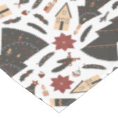 ヴィンテージクリスマスツリーポインセチア テーブルクロス (アングル)