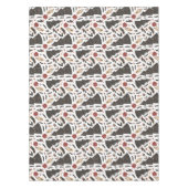 ヴィンテージクリスマスツリーポインセチア テーブルクロス (正面)