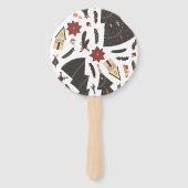 ヴィンテージクリスマスツリーポインセチア ハンドファン (裏面)