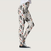 ヴィンテージクリスマスツリーポインセチア レギンス (右)