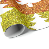 ヴィンテージクリスマスツリーレインボーグリッターゲイホリデー ラッピングペーパー (ロールコーナー)