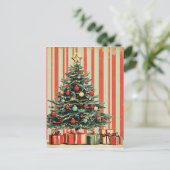 ヴィンテージクリスマスツリーレトロ1940の雑誌 ポストカード (スタンド正面)