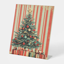 ヴィンテージクリスマスツリーレトロ1940の雑誌 台座サイン