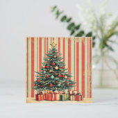 ヴィンテージクリスマスツリーレトロ1940の雑誌 招待状 (スタンド正面)