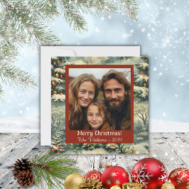 ヴィンテージクリスマスツリー写真クリスマスポストカード シーズンカード