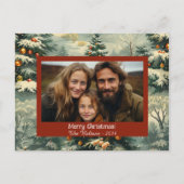 ヴィンテージクリスマスツリー写真クリスマスポストカード シーズンポストカード (正面)