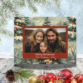 ヴィンテージクリスマスツリー写真クリスマスポストカード シーズンポストカード