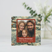 ヴィンテージクリスマスツリー写真クリスマス シーズンカード (スタンド正面)