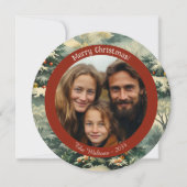 ヴィンテージクリスマスツリー写真クリスマス シーズンカード (正面)