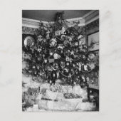 ヴィンテージクリスマスツリー写真(1910) シーズンポストカード (正面)
