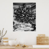 ヴィンテージクリスマスツリー写真(1910) ポスター (キッチン)