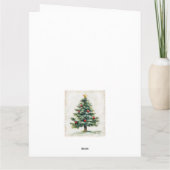 ヴィンテージクリスマスツリー切手 カード (裏面)