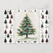 ヴィンテージクリスマスツリー切手 シーズンポストカード (正面)