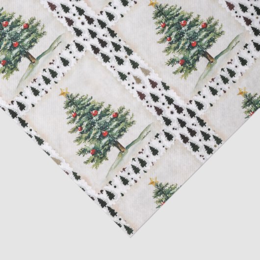 ヴィンテージクリスマスツリー切手 薄葉紙 (詳細)