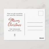 ヴィンテージクリスマスツリー子供のギフトポストカード ポストカード (裏面)