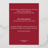 ヴィンテージクリスマスツリー移動 箔シーズンカード (裏面)