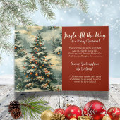 ヴィンテージクリスマスツリー箔メリークリスマスフォト 箔シーズンカード