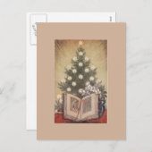 ヴィンテージクリスマスツリー葉書 シーズンポストカード (正面/裏面)