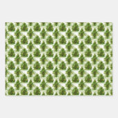 ヴィンテージクリスマスツリー装飾パターン ラッピングペーパーシート (正面3)