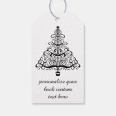 ヴィンテージクリスマスツリー装飾ビクトリアン巻 ギフトタグ (裏面)