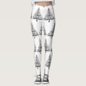 ヴィンテージクリスマスツリー装飾ビクトリアン巻 レギンス (正面)