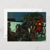 ヴィンテージクリスマスツリー配信の西ステージコーチ シーズンポストカード (正面/裏面)