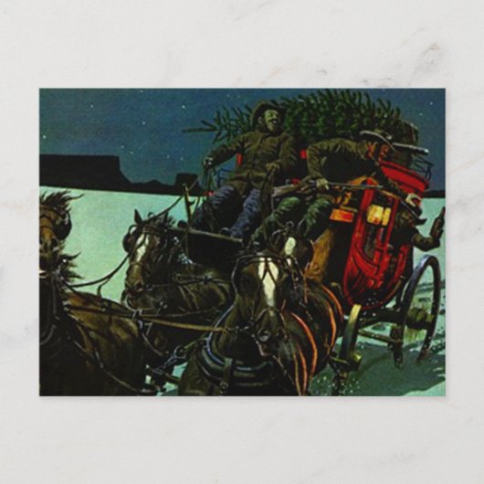 ヴィンテージクリスマスツリー配信の西ステージコーチ シーズンポストカード (正面)