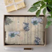 ヴィンテージクリスマスツリー雪だるまミュージックティッシュペーパー 薄葉紙 (ギフト)