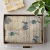 ヴィンテージクリスマスツリー雪だるまミュージックティッシュペーパー 薄葉紙 (ギフト)