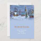 ヴィンテージクリスマスツリー雪の多い世界の結婚休日 招待状 (裏面)