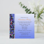 ヴィンテージクリスマスツリー雪の夜のパーティー 招待状 (スタンド正面)