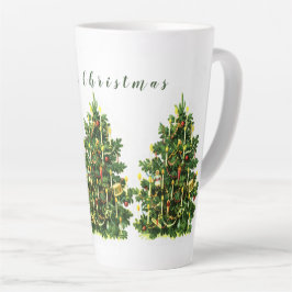 ヴィンテージクリスマスツリー カフェラテマグ
