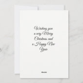 ヴィンテージクリスマスツリー&ガールホリデーフラットカード シーズンカード (裏面)