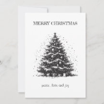 ヴィンテージクリスマスツリー クリスマスカード