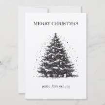 ヴィンテージクリスマスツリー クリスマスカード