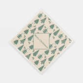 ヴィンテージクリスマスツリー スタンダードランチョンナプキン (角)