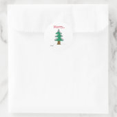 ヴィンテージクリスマスツリー ステッカー (バッグ)