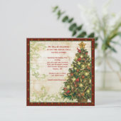 ヴィンテージクリスマスツリー スワールパーティー招待状 招待状 (スタンド正面)