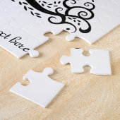 ヴィンテージクリスマスツリー デコレーション ビクトリアンスクロール ジグソーパズル (側面)