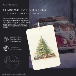 ヴィンテージクリスマスツリー&トイトレインエアーフレッシュナー カーエアーフレッシュナー