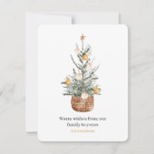 ヴィンテージクリスマスツリー | ハッピー ホリデー シーズンカード (正面)