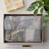 ヴィンテージクリスマスティッシュペーパーウィンターファームヤード 薄葉紙 (ギフト)