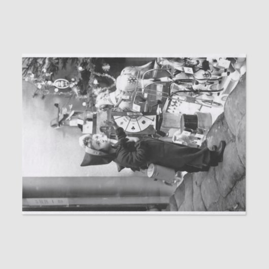 ヴィンテージクリスマスティッシュペーパーガールショップおもちゃ1939 薄葉紙 (正面)