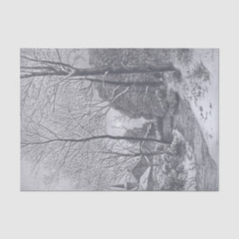 ヴィンテージクリスマスティッシュペーパー冬散歩 薄葉紙