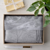 ヴィンテージクリスマスティッシュペーパー冬散歩 薄葉紙 (ギフト)