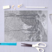 ヴィンテージクリスマスティッシュペーパー冬散歩 薄葉紙 (クラフト)