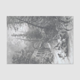 ヴィンテージクリスマスティッシュペーパー冬林 薄葉紙