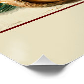 ヴィンテージクリスマステディベアパーソナライズされた ポスター (コーナー)