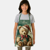 ヴィンテージクリスマステディベア エプロン (インサイチュ)